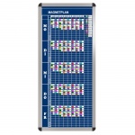 Klassen-Plantafel, 12 Stunden Mo-Fr, für 10 Klassen, 123x57 cm, 